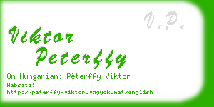 viktor peterffy business card