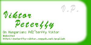 viktor peterffy business card